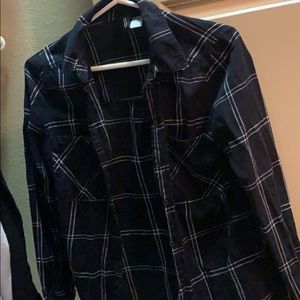 black and white flannel